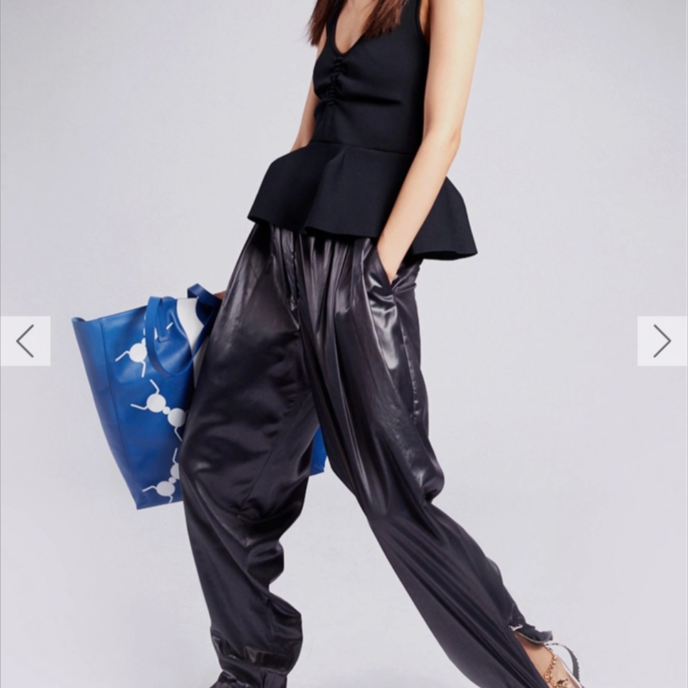 Tibi Black Track Pants with Tapered Ankles